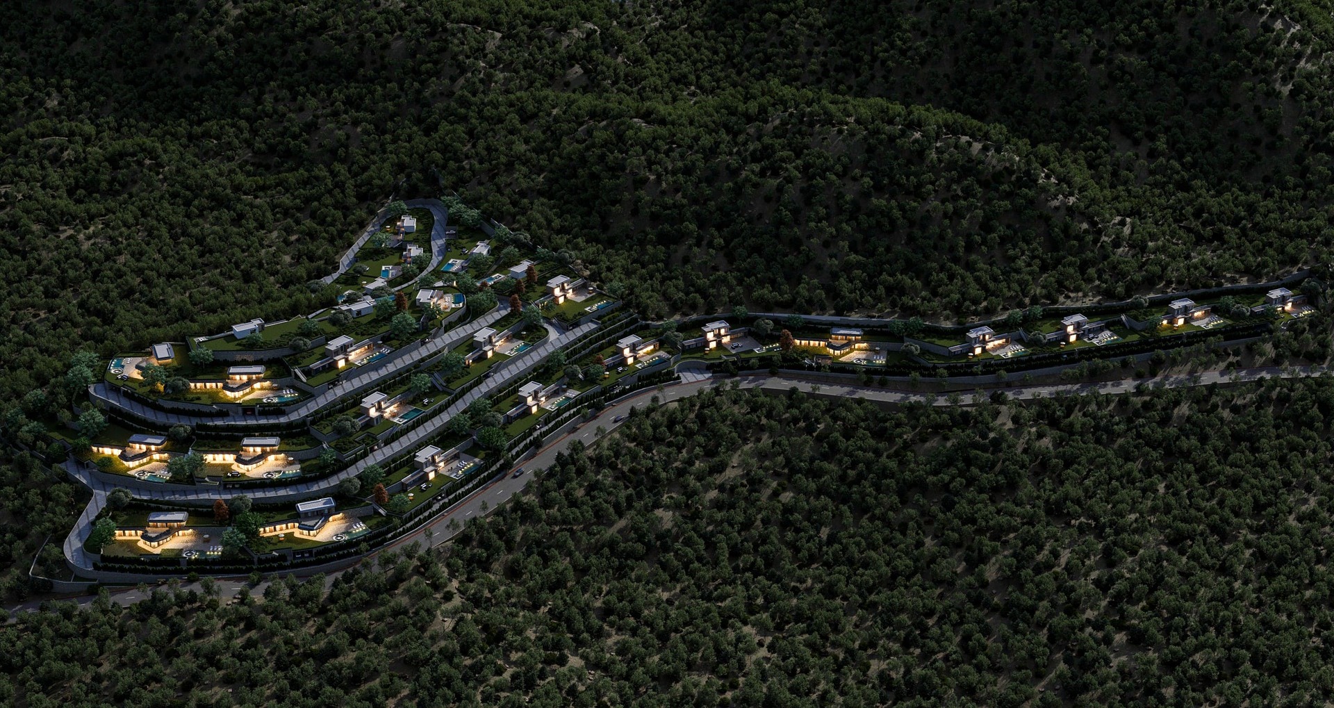 Evart Mansion düşük yoğunluklu malikane düzeni